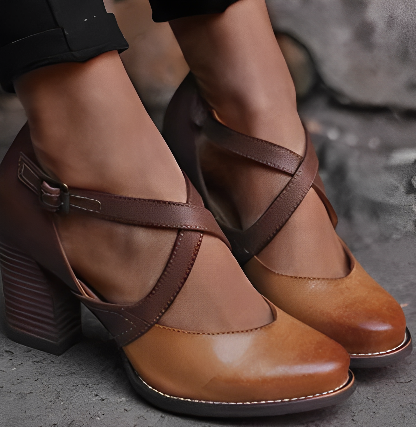 Georgina - Eleganckie i grube damskie buty