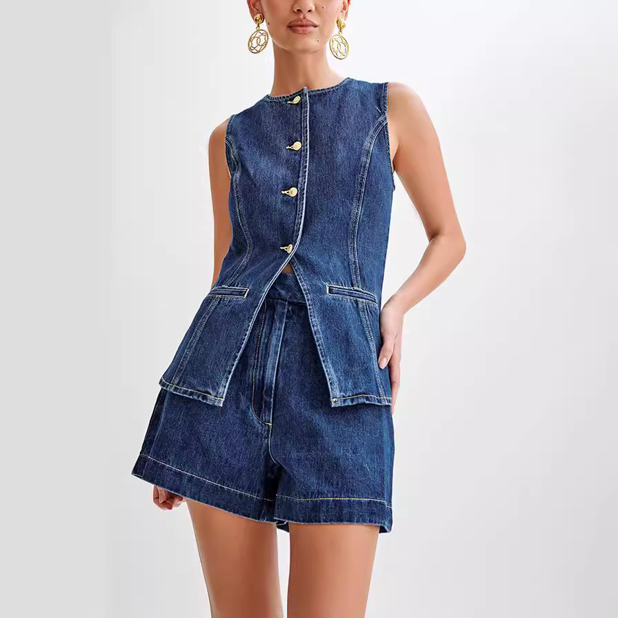 Debra - Swobodny zestaw z denimu dla kobiet