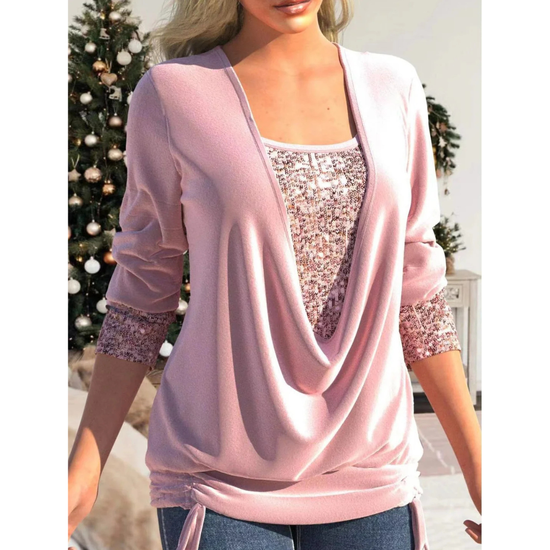 Marlee - Elegancki top damski z cekinami