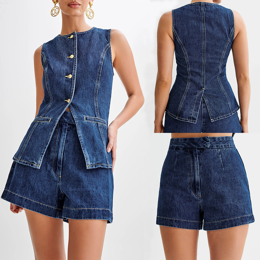Debra - Swobodny zestaw z denimu dla kobiet
