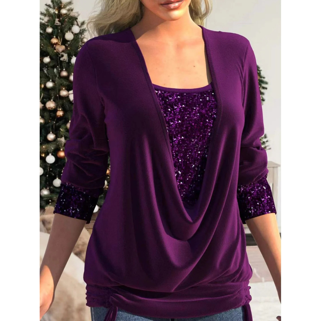 Marlee - Elegancki top damski z cekinami