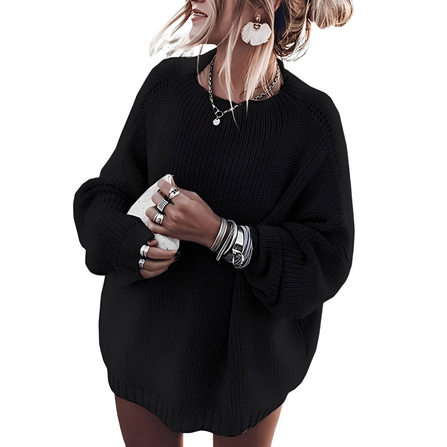 Gisselle - Luźny gruby sweterek dla kobiet