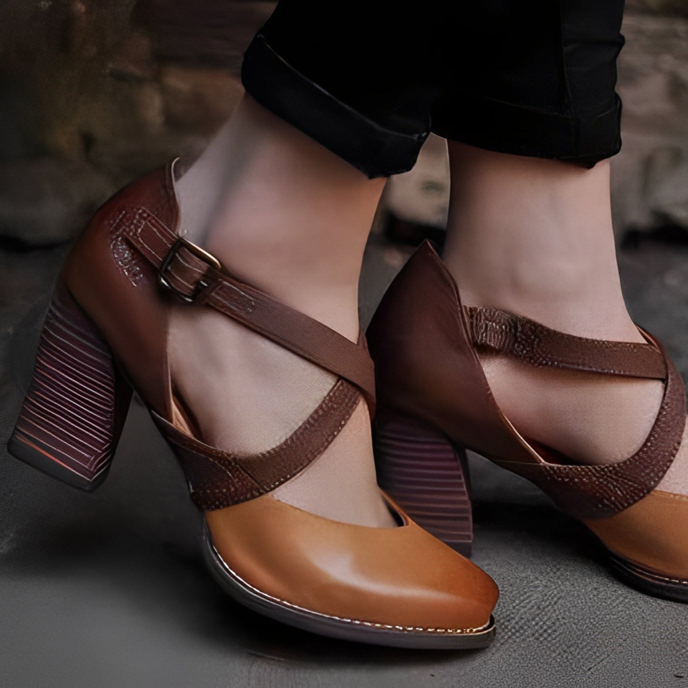Georgina - Eleganckie i grube damskie buty