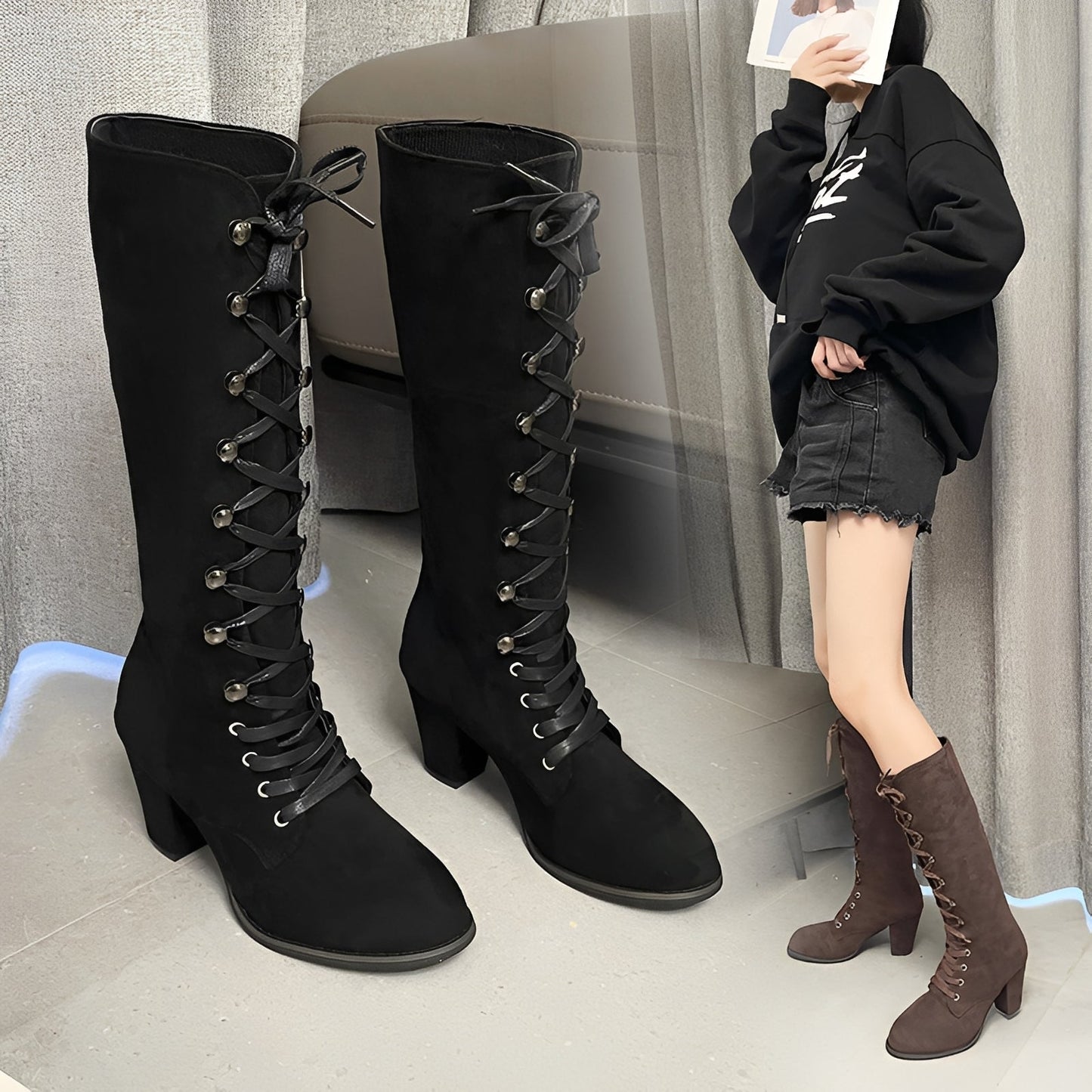 Bonnie - Stylowe kozaki do kolan dla kobiet