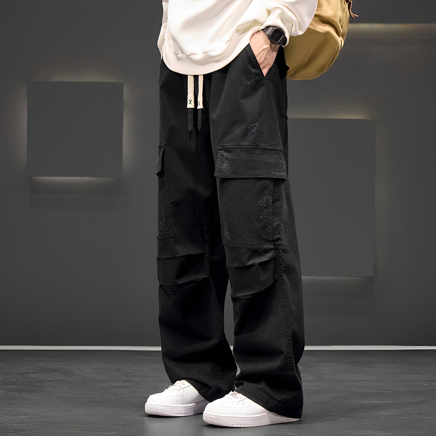 Sam - Stylowe, prosto szyte spodnie cargo dla mężczyzn