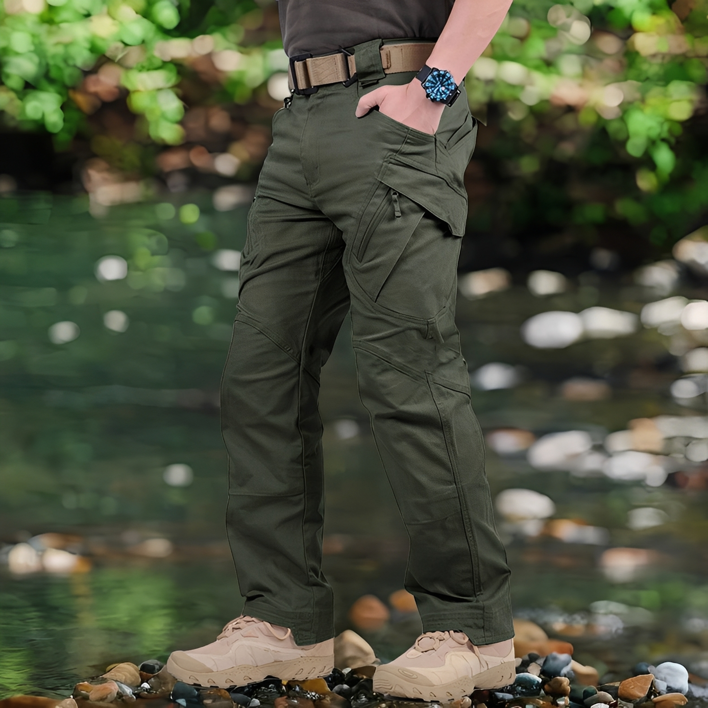 Matteo - Taktyczne proste spodnie cargo dla mężczyzn