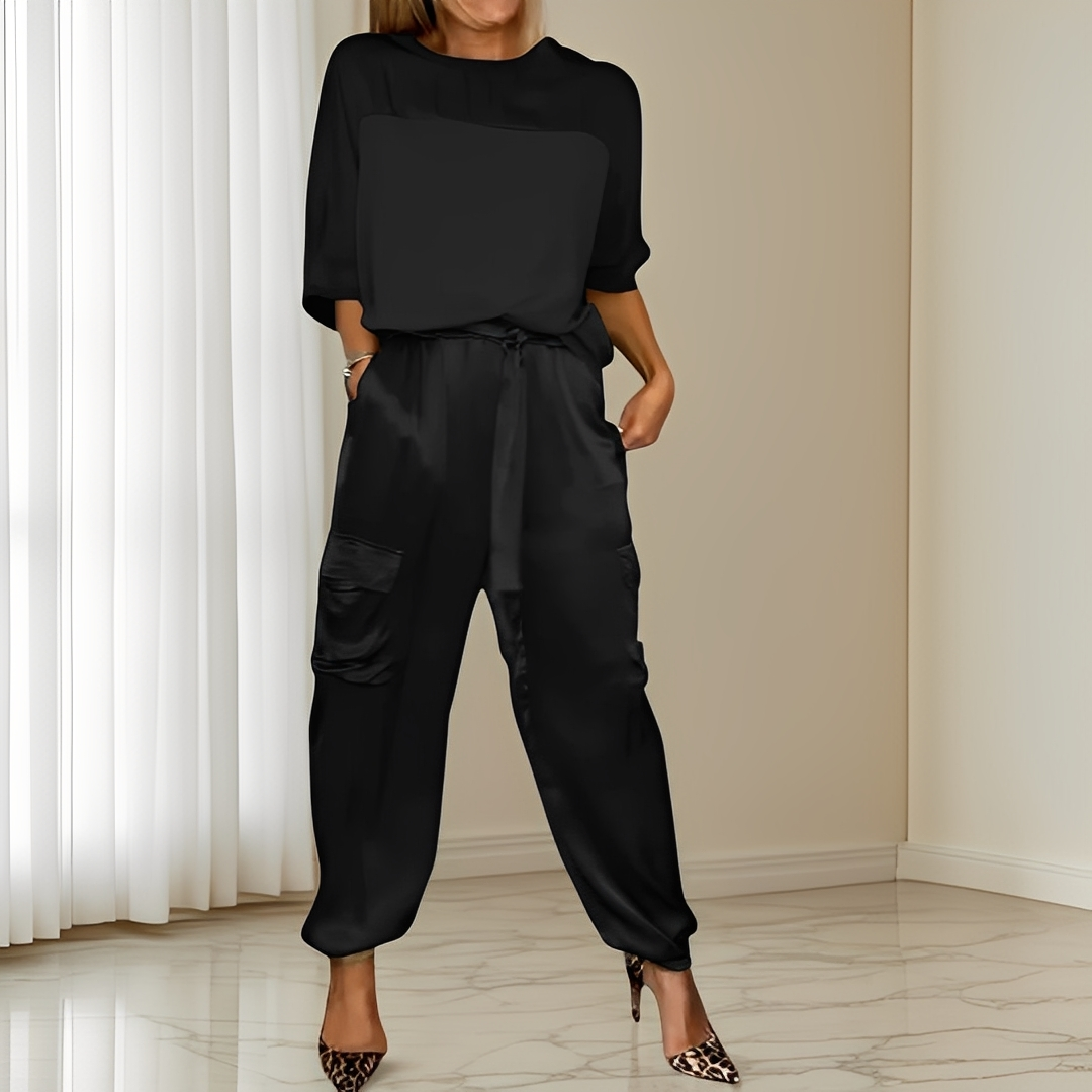 Cristel - Elegancka bluzka i spodnie dla kobiet zestaw