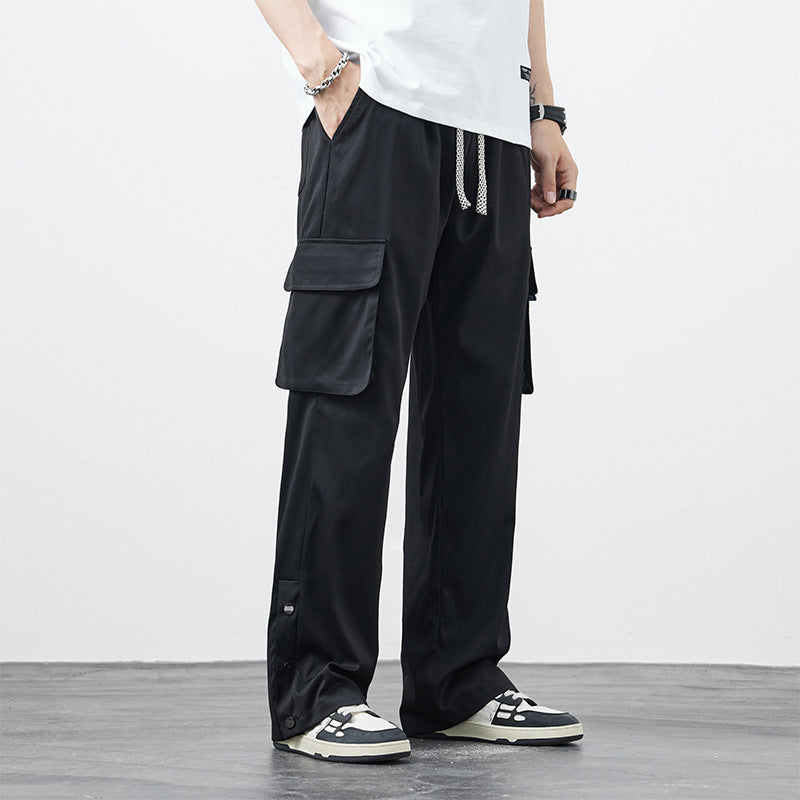 Jeffrey - Luźne, prosto szyte cargo spodnie dresowe dla mężczyzn