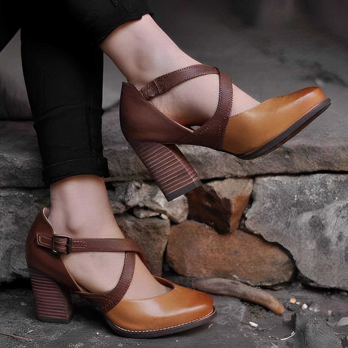 Georgina - Eleganckie i grube damskie buty
