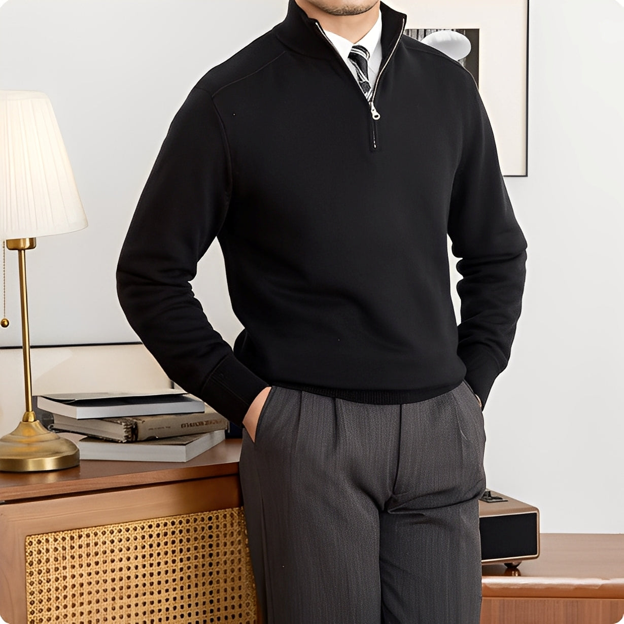 Wystan - Stylowy sweterek z wełny dla mężczyzn