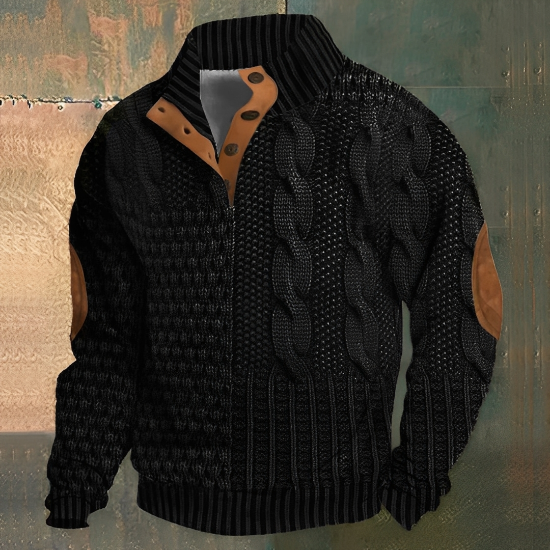 Nazaire - Sweter z wzorem drukowanym w 3D dla mężczyzn