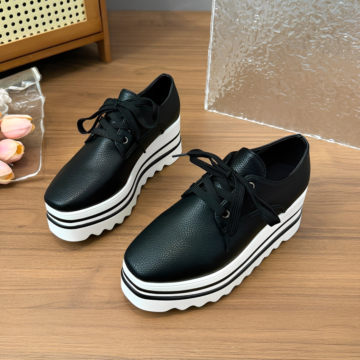 Joanne - Modne sneakersy na platformie z grubą podeszwą dla kobiet