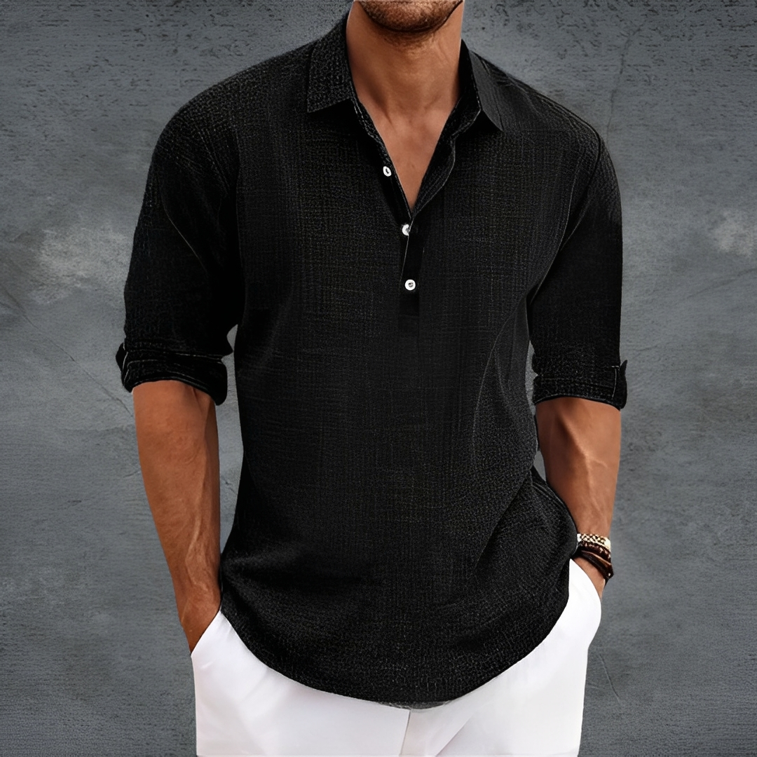 Nathanaël - Klasyczna koszula z długimi rękawami dla mężczyzn