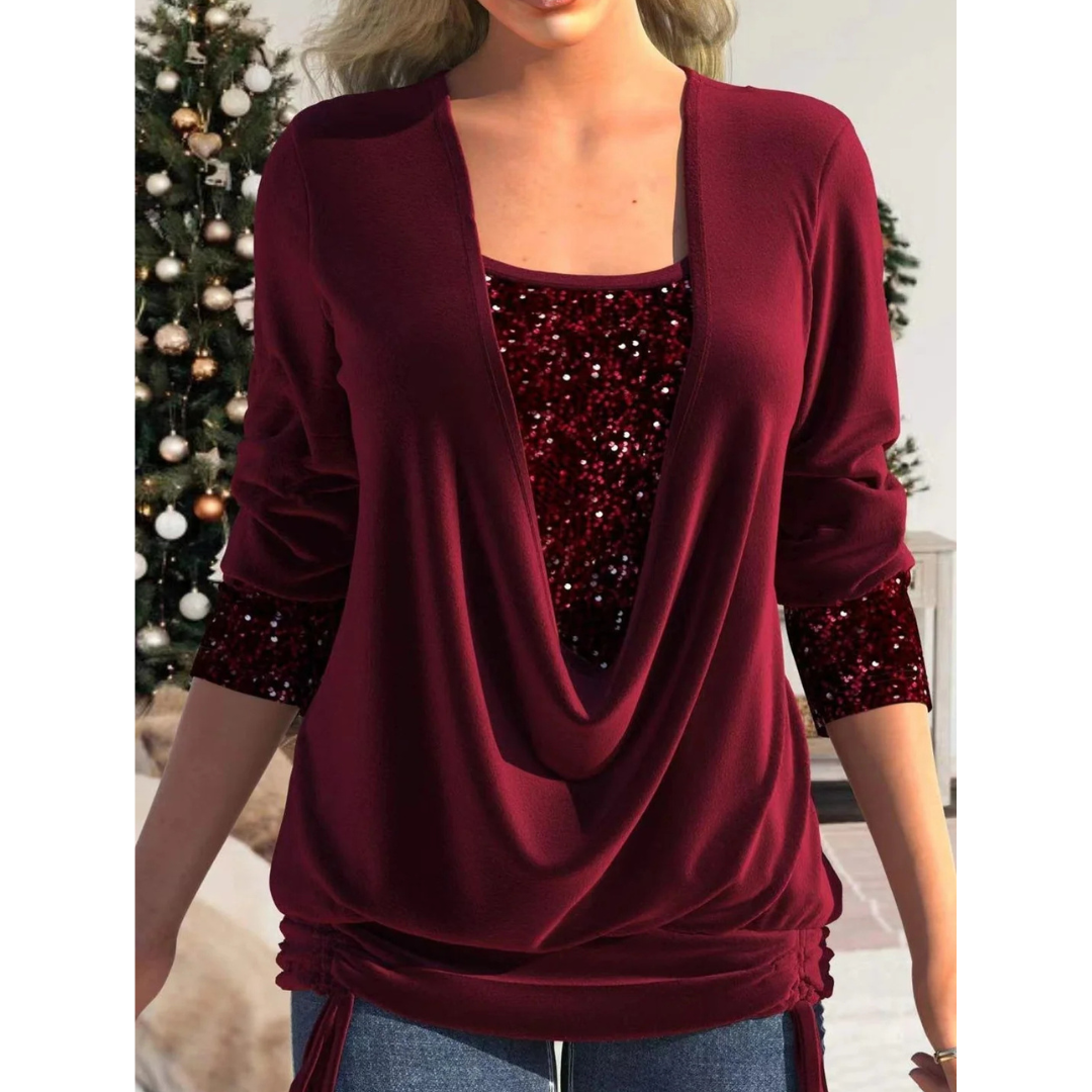 Marlee - Elegancki top damski z cekinami
