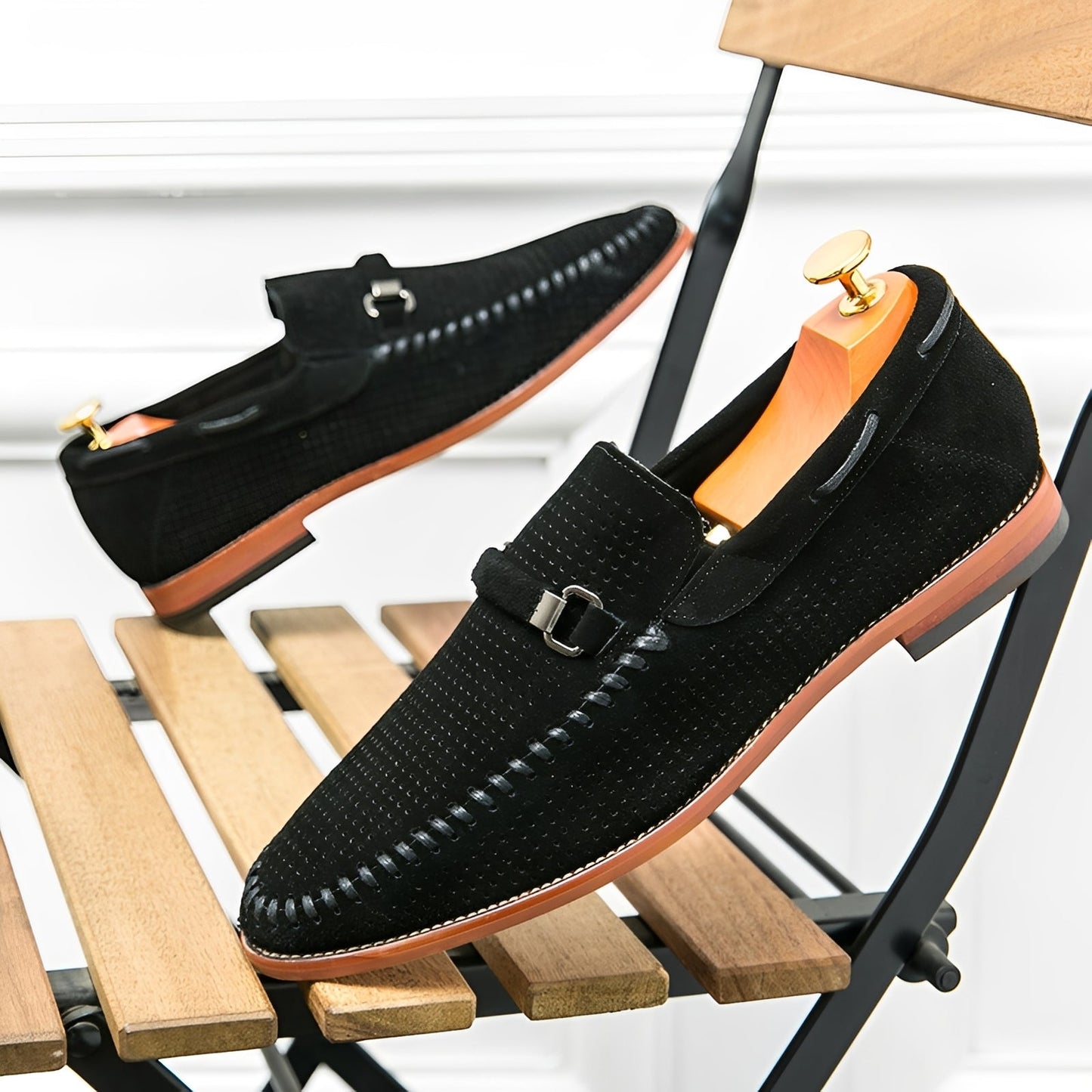 Wesley - Eleganckie loafer z zamszu dla mężczyzn