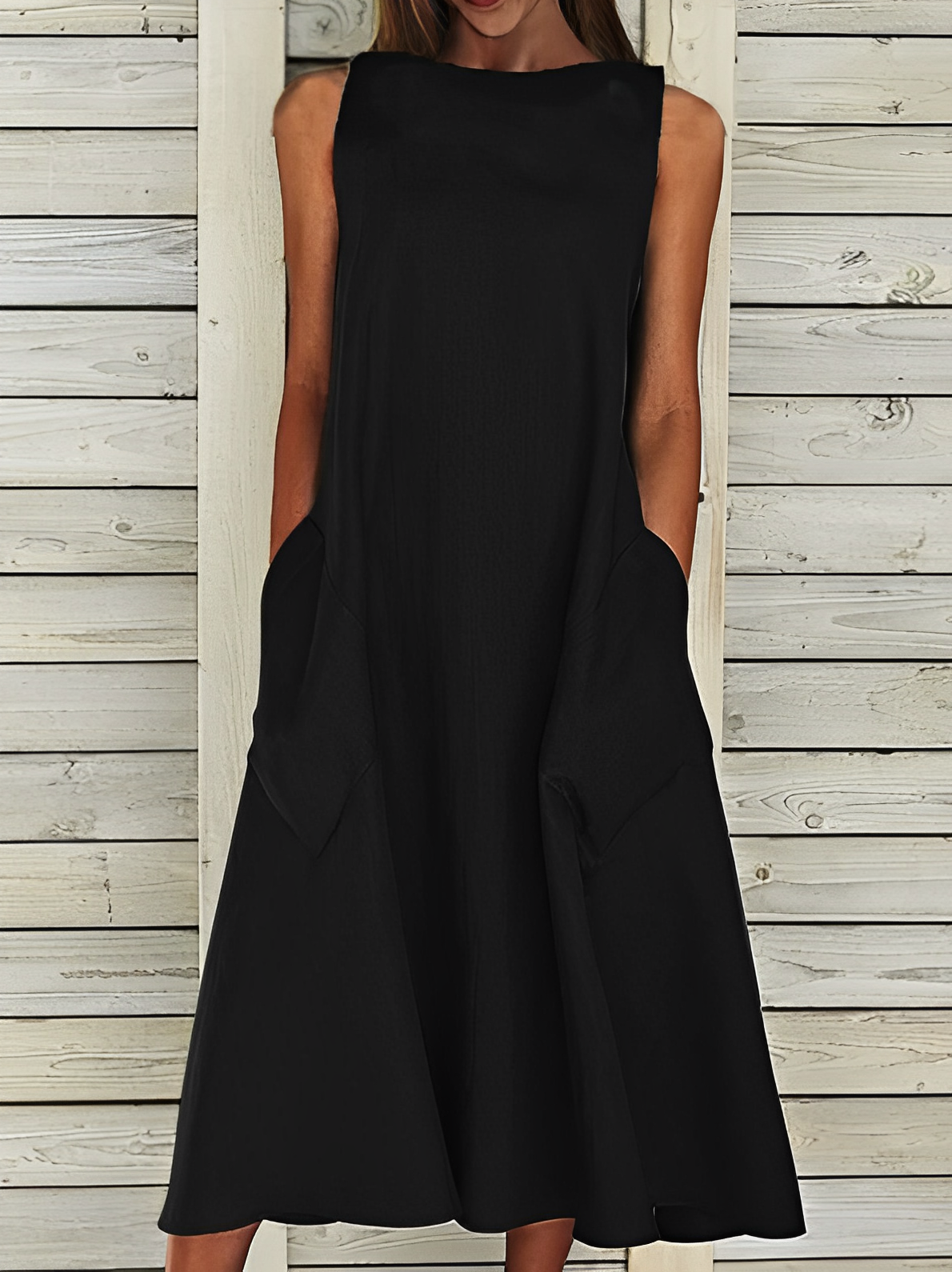 Amihan - jednokolorowa sukienka bawełniana