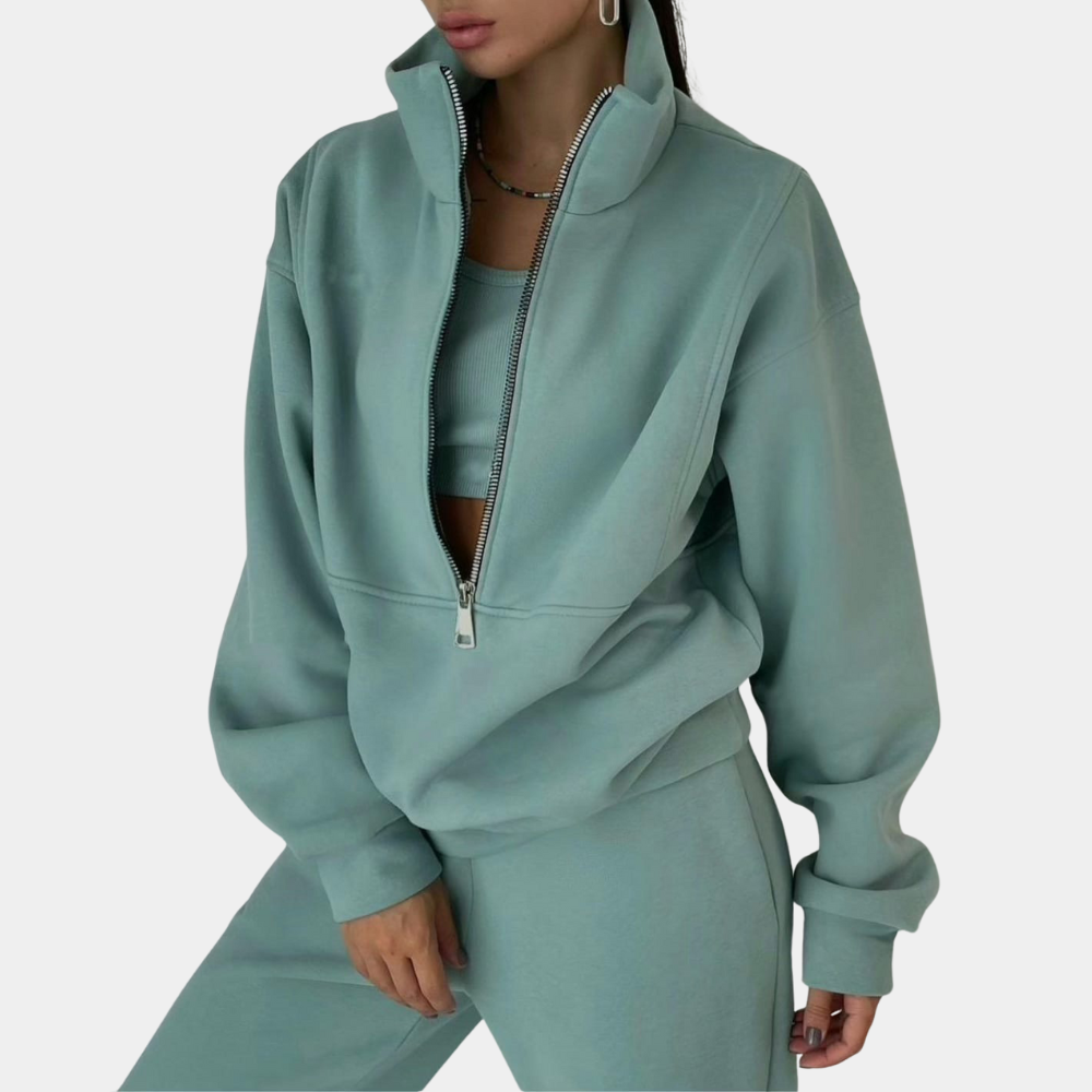 Catherina - Wygodny dres z zaokrągloną talią