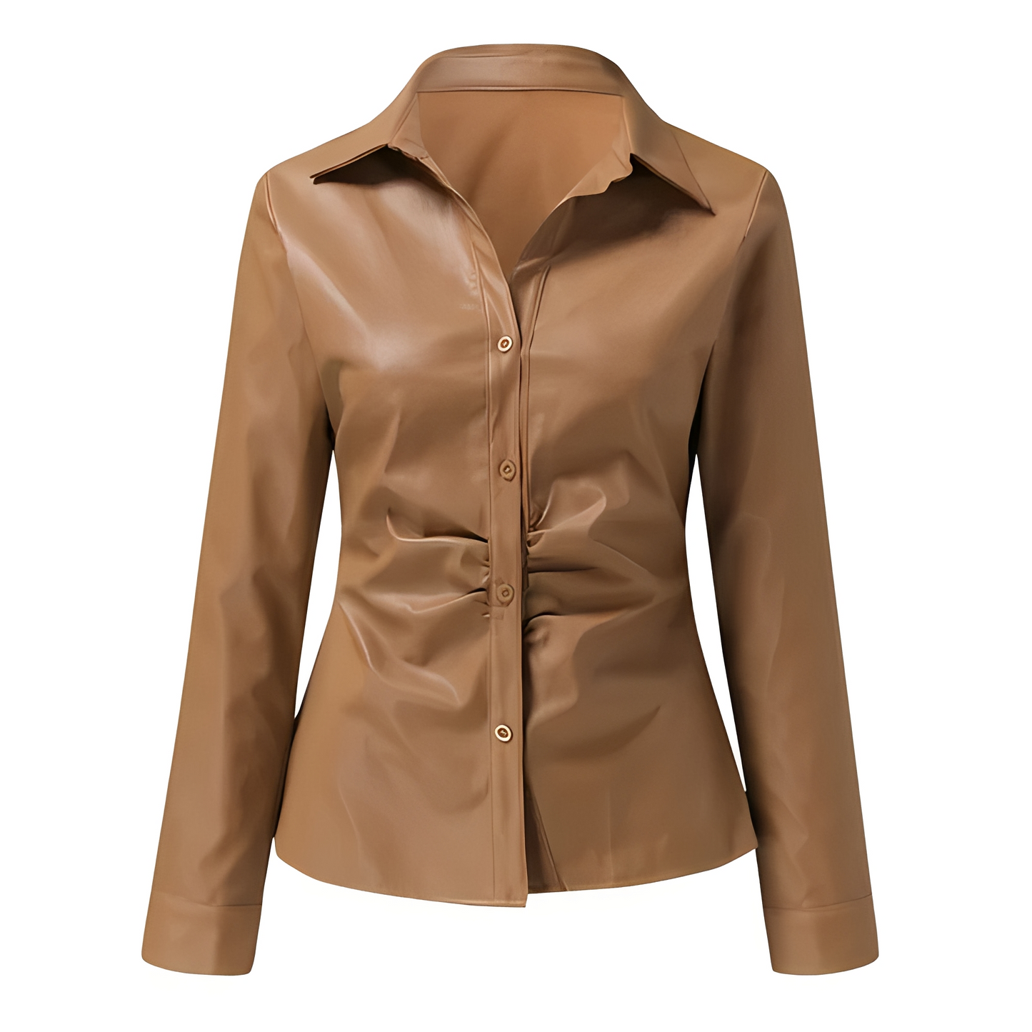 Cyriele - Bluzka ze skóry modna dla kobiet