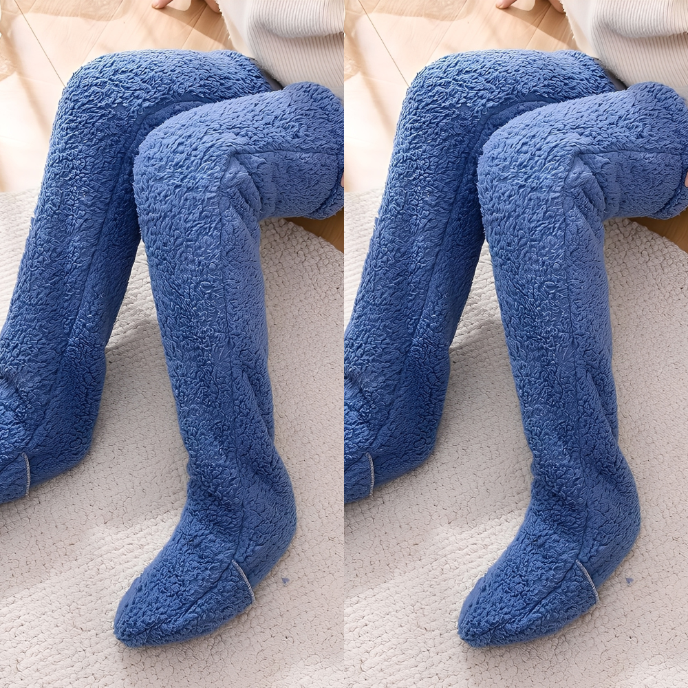 Camellia - Ciepłe, ponadkolanowe skarpety zimowe dla kobiet