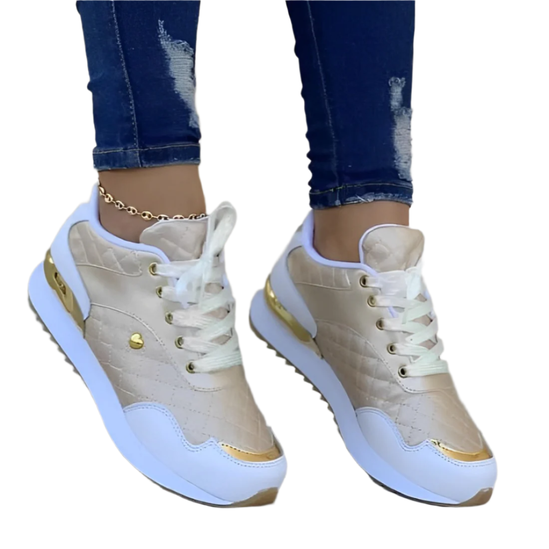 Sheena - eleganckie skórzane sneakersy o przejrzystym wyglądzie