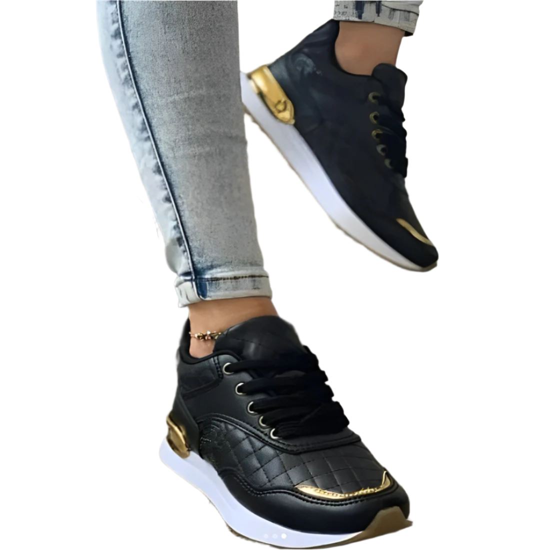 Sheena - eleganckie skórzane sneakersy o przejrzystym wyglądzie