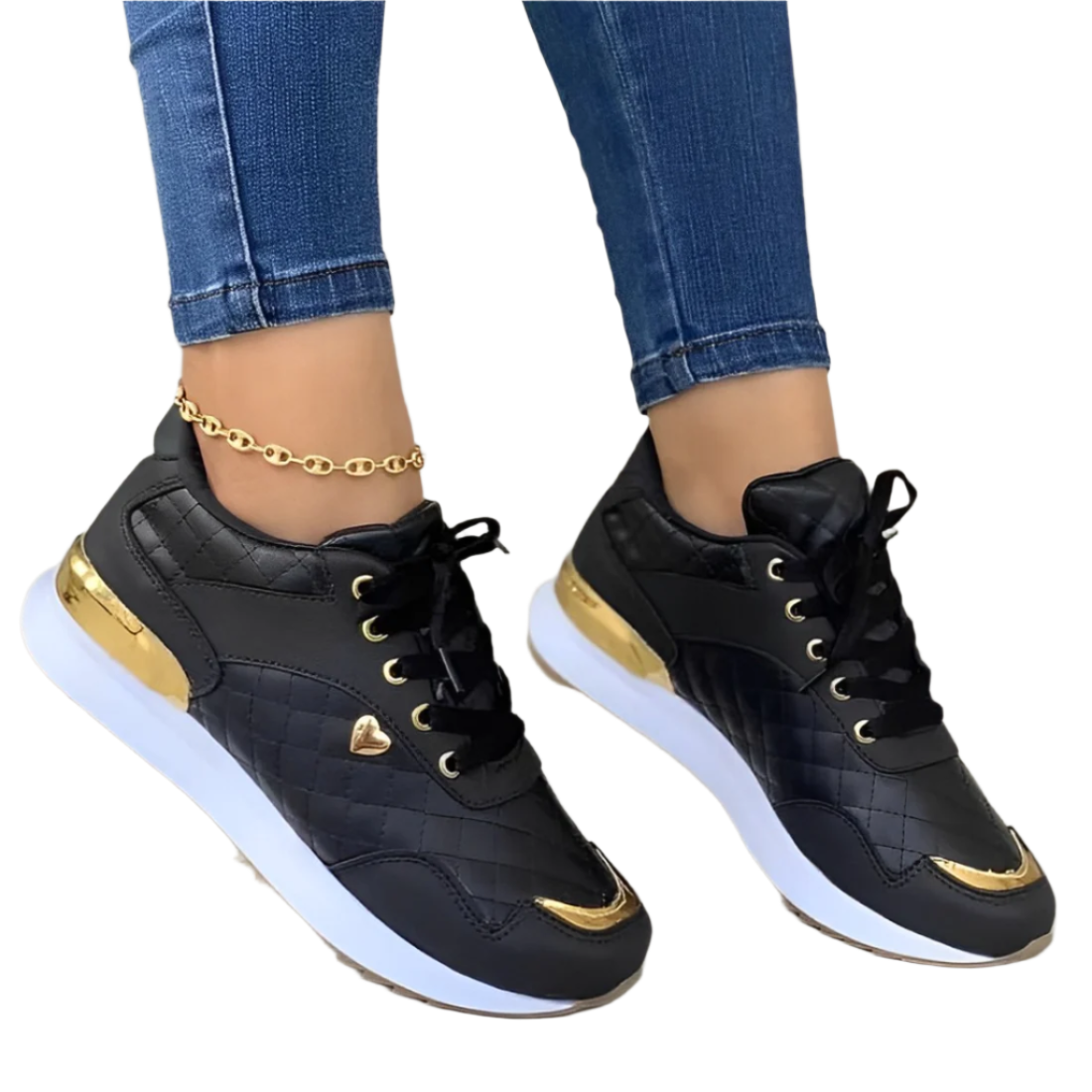 Sheena - eleganckie skórzane sneakersy o przejrzystym wyglądzie