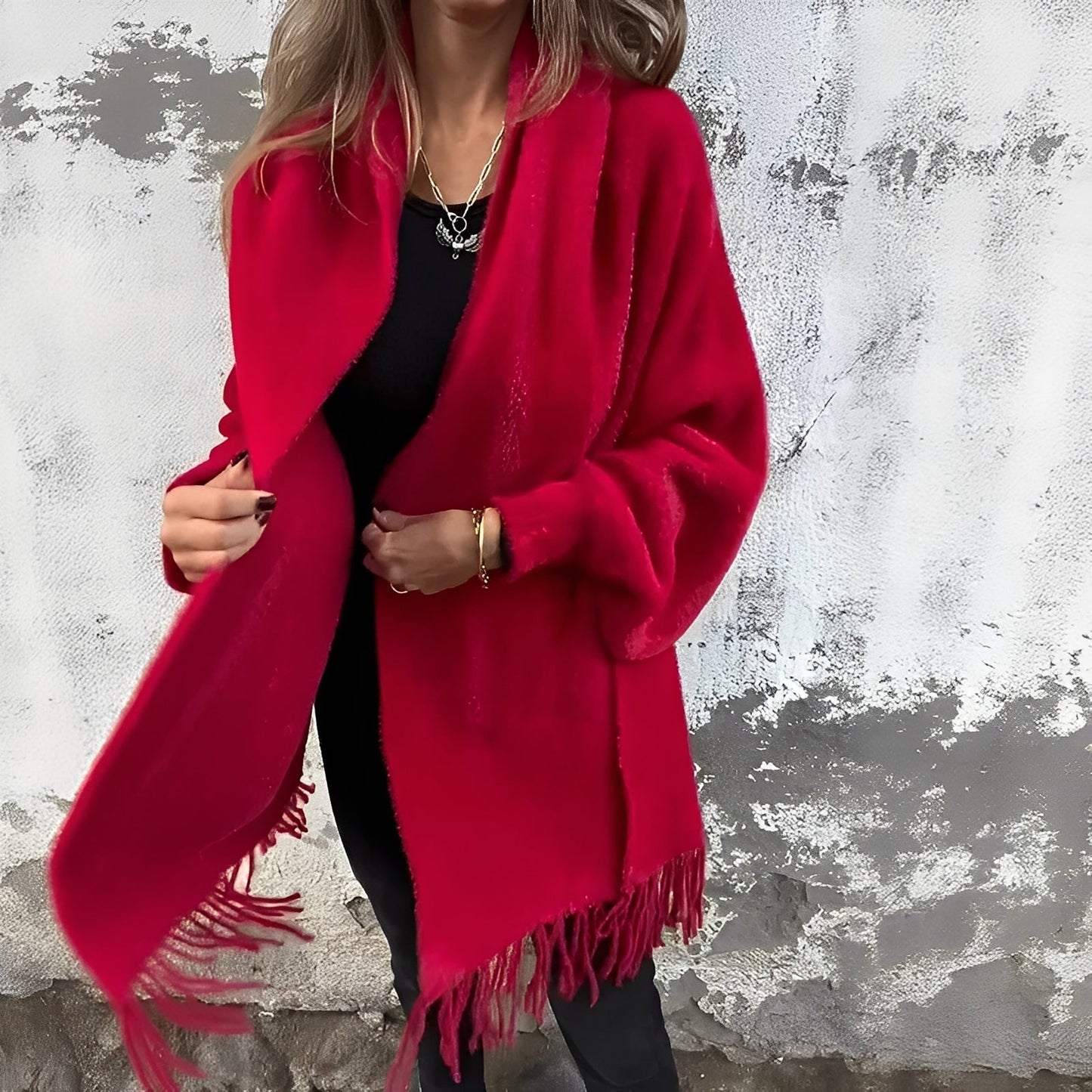 Bethney - Stylowa, luźno dziana kurtka dla kobiet