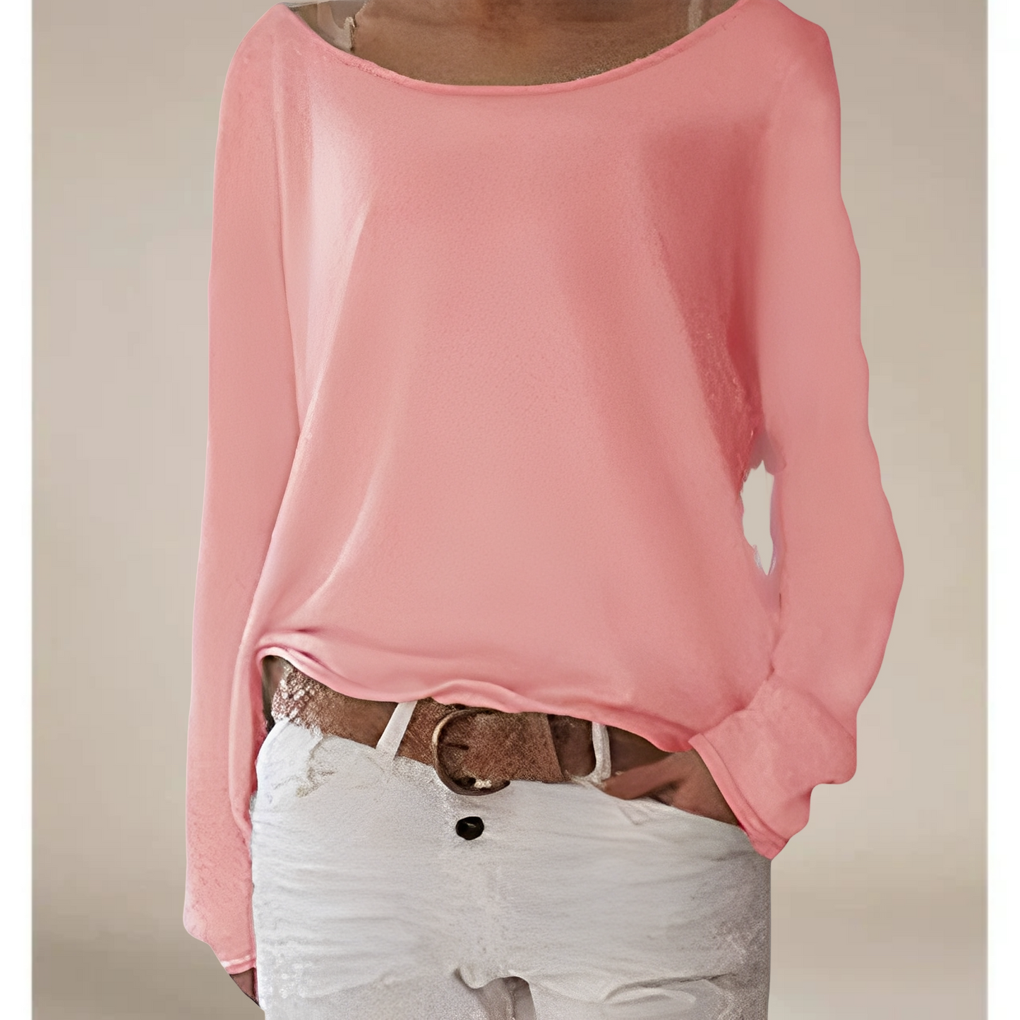 Alexa – Cienki sweter z okrągłym wycięciem