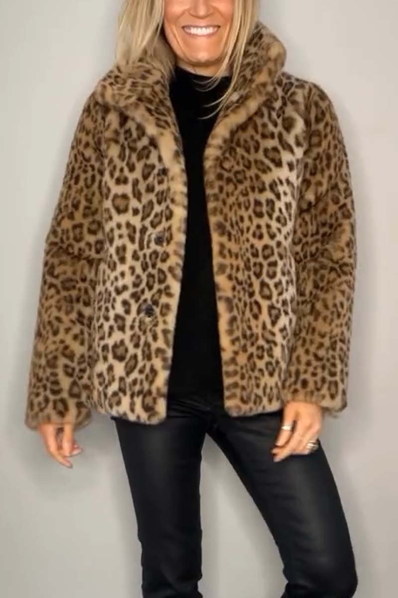 Leopard - Kurtka zimowa ze sztucznego futra