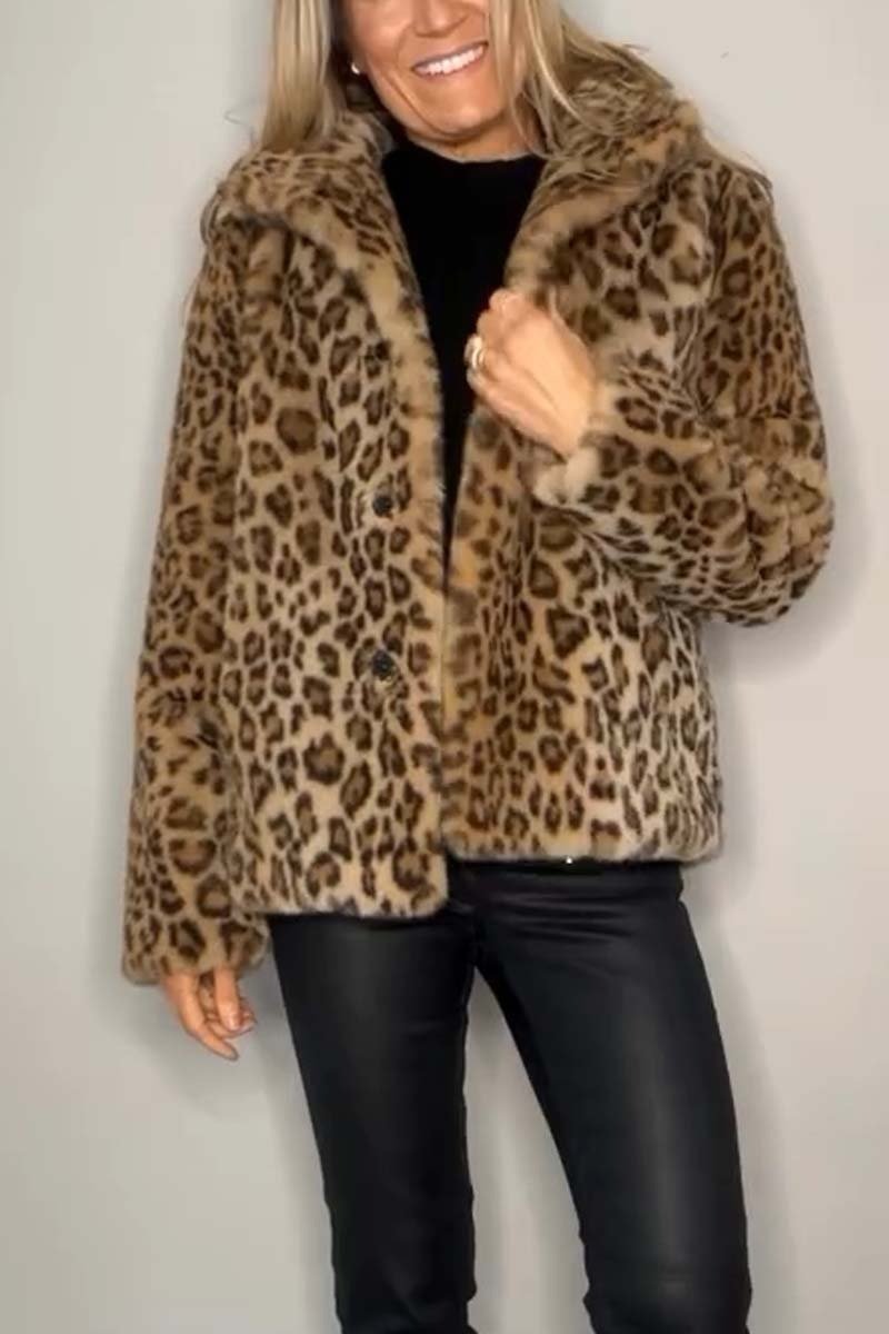 Leopard - Kurtka zimowa ze sztucznego futra