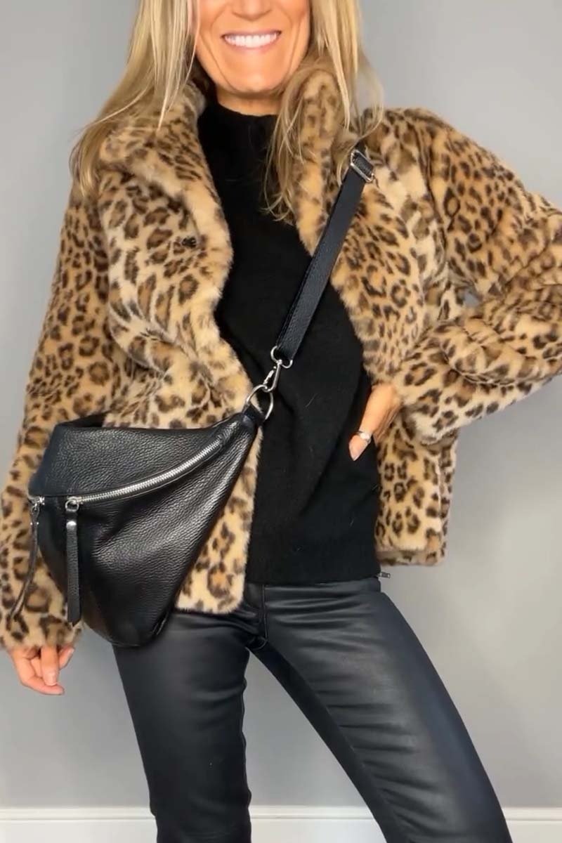 Leopard - Kurtka zimowa ze sztucznego futra