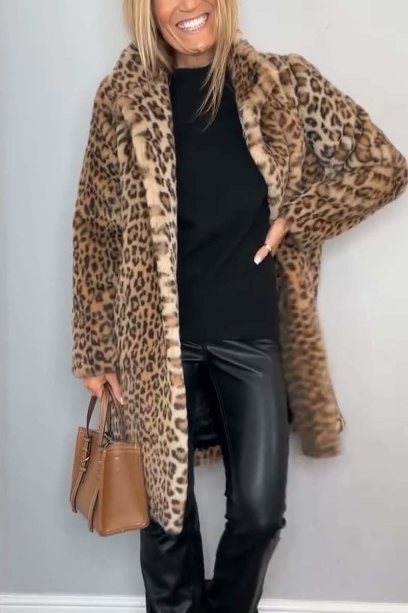 Leopard - Kurtka zimowa ze sztucznego futra