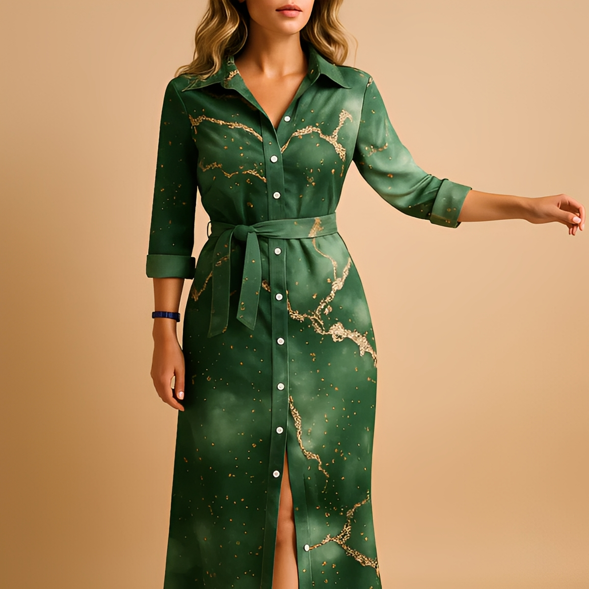 Analyn - Sukienka długa modna dla kobiet