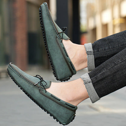 Kelly - Luźne skórzane mokasyny dla mężczyzn
