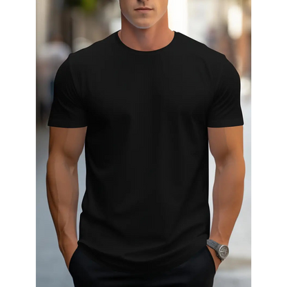 Brian - Klasyczny męski T-shirt z krótkim rękawem