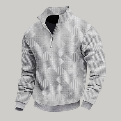 Rodney - Swobodny sweter z połowym zamkiem dla mężczyzn