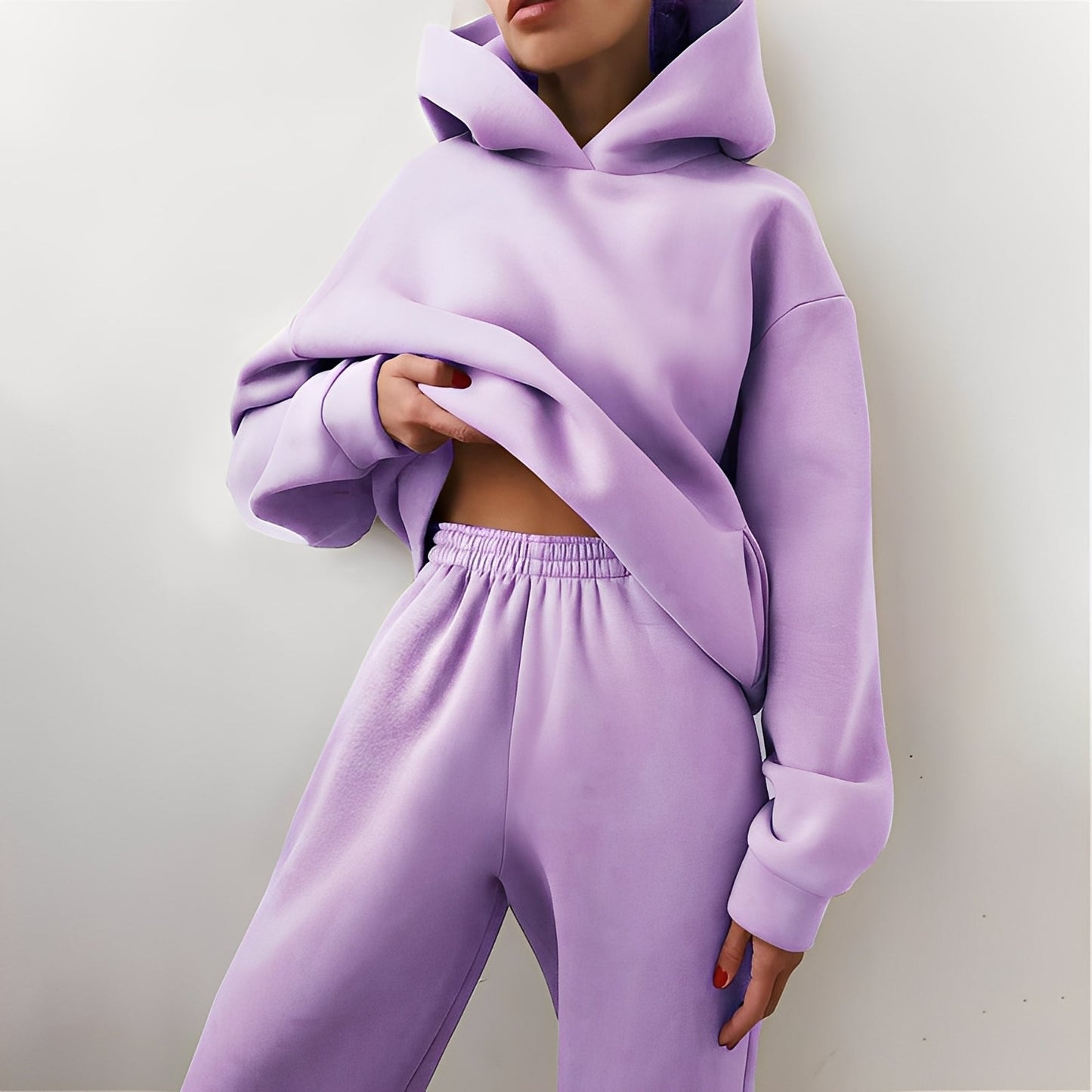 Wenona - Wygodny zestaw wypoczynkowy z kapturem dla kobiet