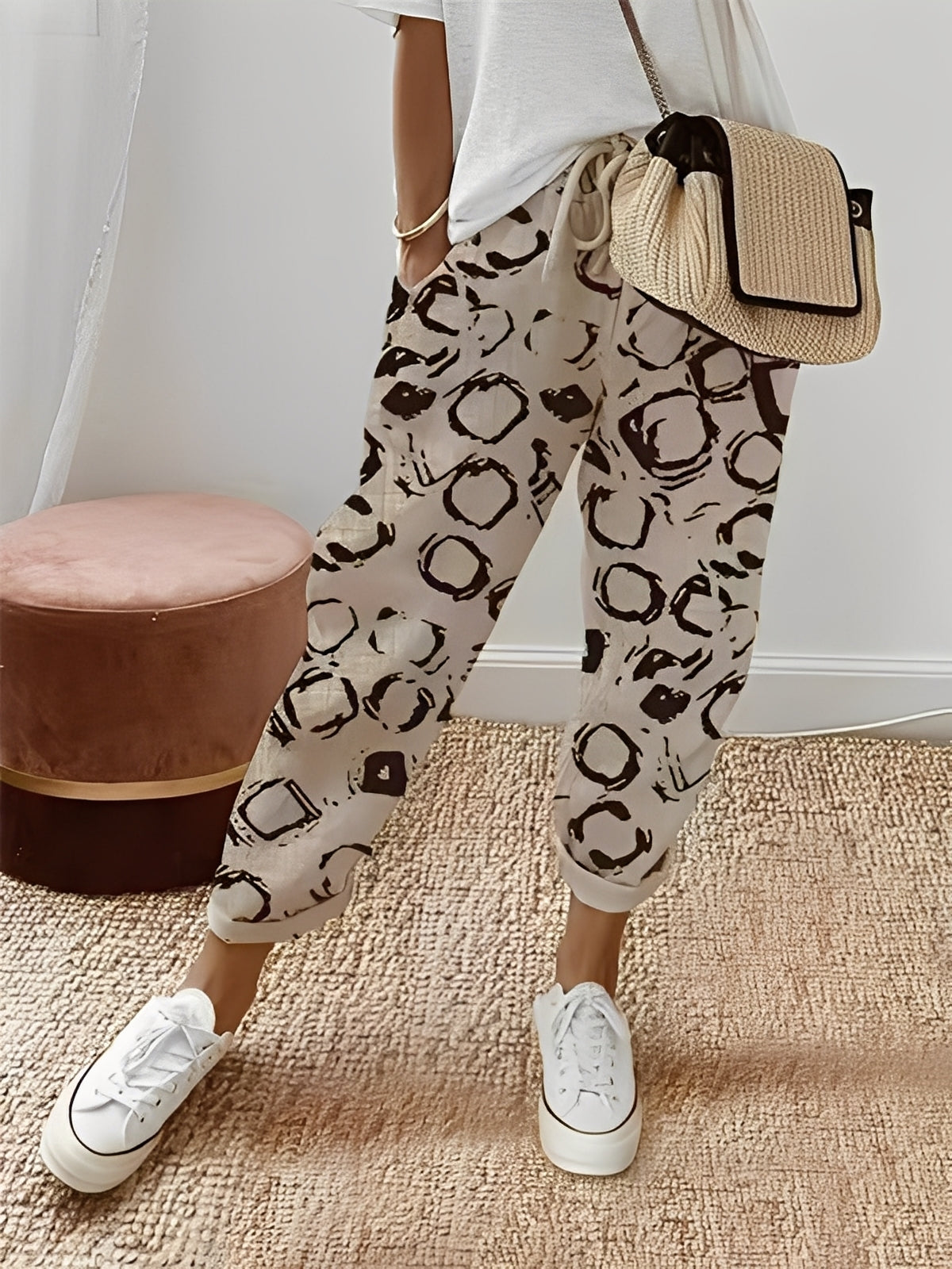 Amélia - Modne bawełniane spodnie damskie