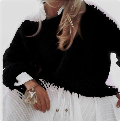 Caroline - Ciepły, luźno dziergany sweter dla kobiet