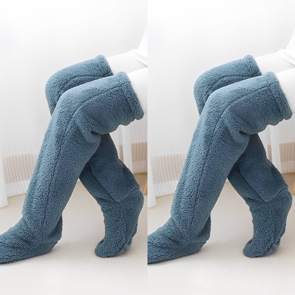 Camellia - Ciepłe, ponadkolanowe skarpety zimowe dla kobiet