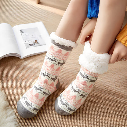 Clarice - Stylowe średniej długości świąteczne skarpetki dla dam