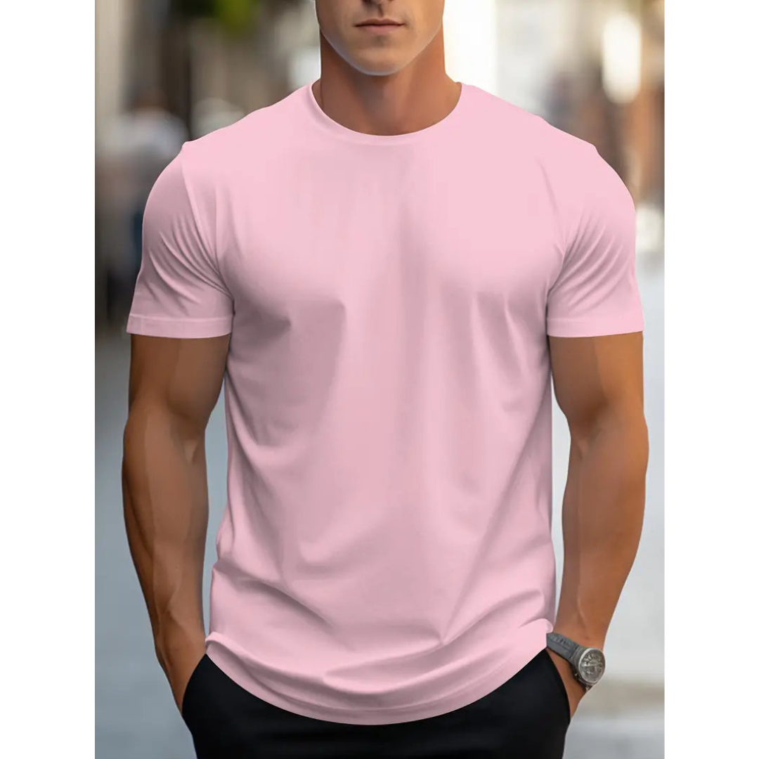 Brian - Klasyczny męski T-shirt z krótkim rękawem