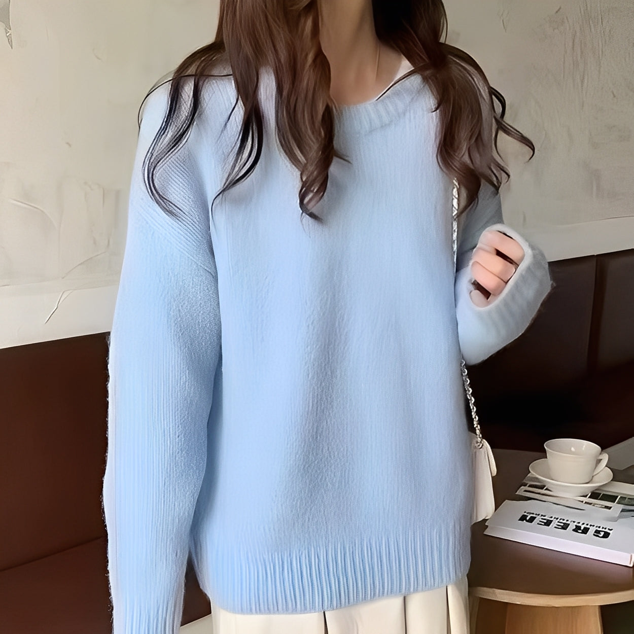 Roxanna - Prosty oversize sweter dla kobiet