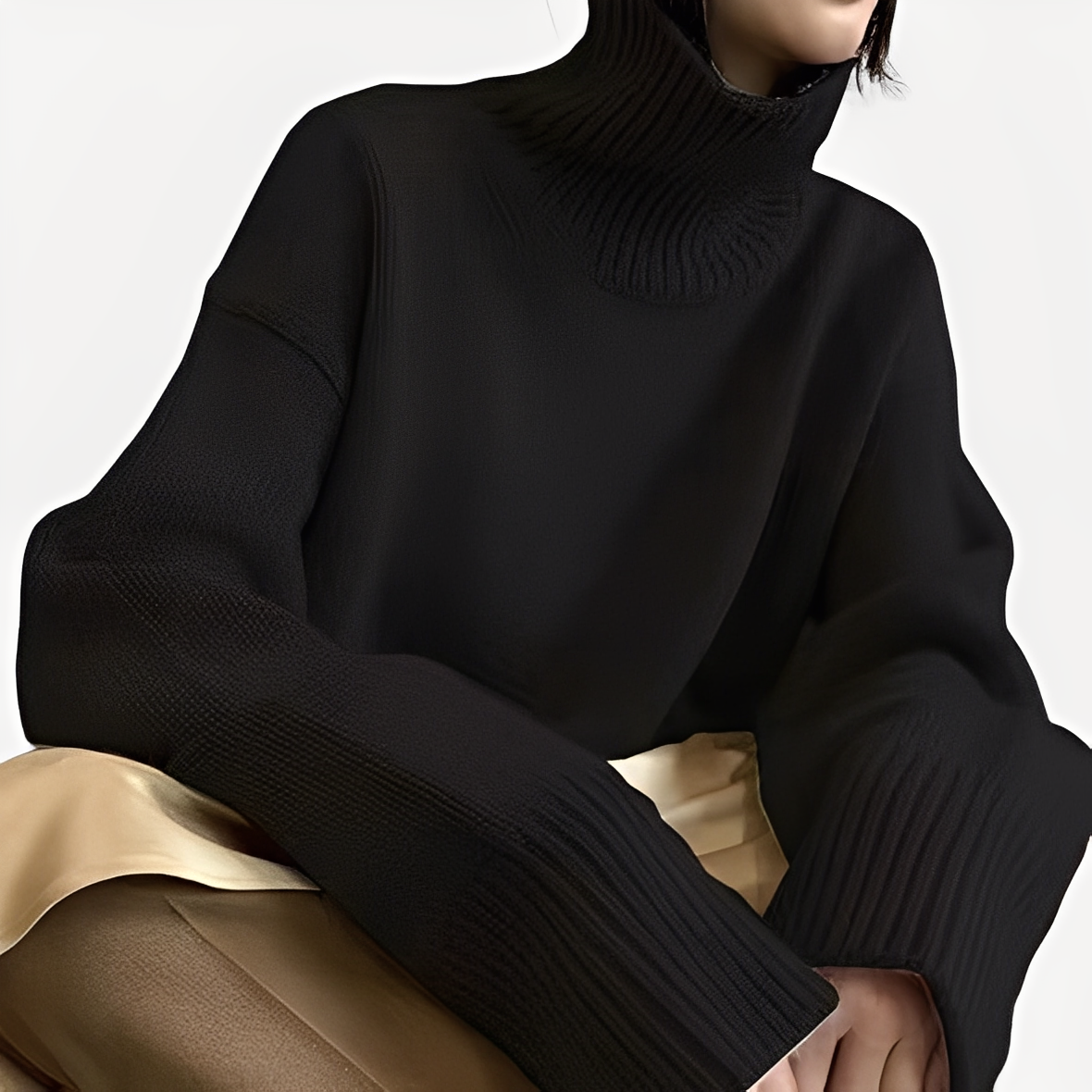 Amilia - Elegancki, luźno dopasowany golf dla kobiet