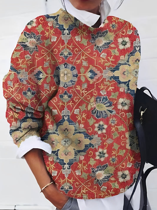 Jamie - Stylowy sweter z kwiatowym wzorem dla kobiet