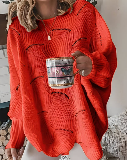 Kassandra - Stylowy, wycięty sweterek dla kobiet