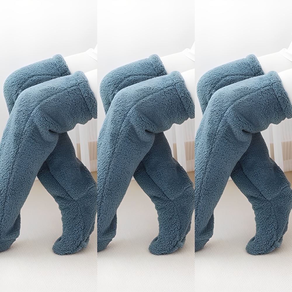 Camellia - Ciepłe, ponadkolanowe skarpety zimowe dla kobiet