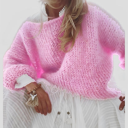 Caroline - Ciepły, luźno dziergany sweter dla kobiet