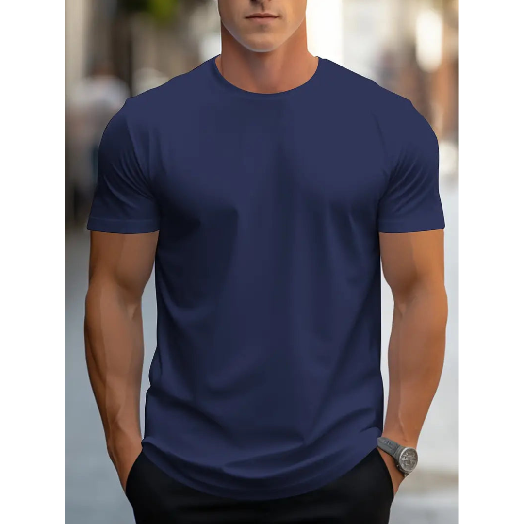 Brian - Klasyczny męski T-shirt z krótkim rękawem