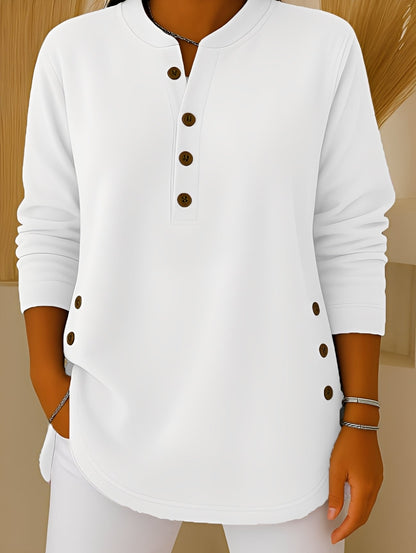 Jocelyn - Swobodny sweterek z guzikami dla kobiet